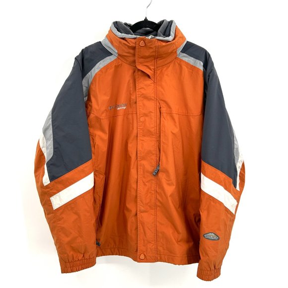 Columbia Jackets & Coats Columbia Orange Gray Mens Removable Fleece